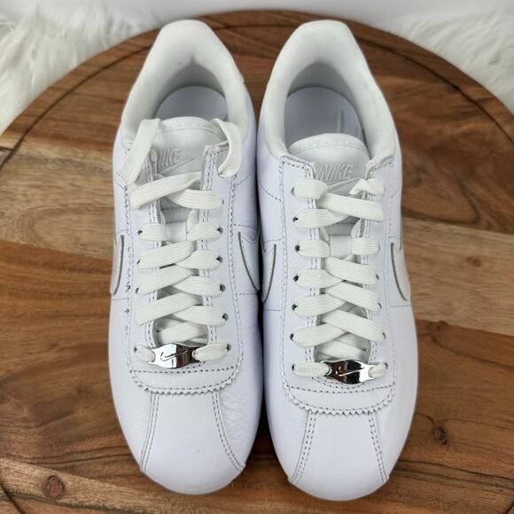 Nike Cortez 23 Premium White-White "All White" Womens Sz 5.5 FB6877-100 - Picture 6 of 11